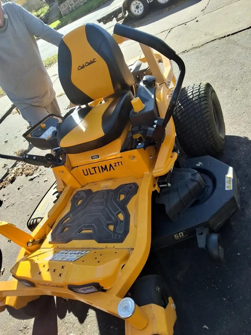 A Cub Cadet Ultima ZT1 zero-turn.